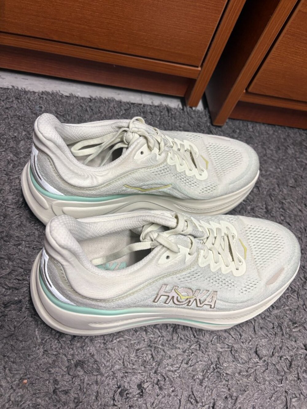 Hoka One One Bondi 9 Women's 10D (WIDE) Truffle Salt Sea Glass 1162012-TLSL - Picture 4 of 7